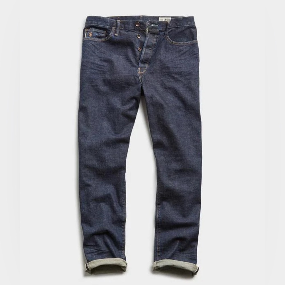 Todd Snyder Selvedge Denim Dark Wash Straight Leg Jeans Button Fly Size 32x32